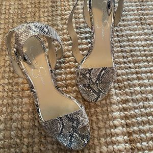 Jessica Simpson Snake Skin Wedge Heels